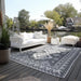 Elle Decoration gemini 106018 silver Grey Outdoor  Geometric Rug.
