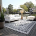 Elle Decoration gemini 106018 silver Grey Outdoor  Geometric Rug.