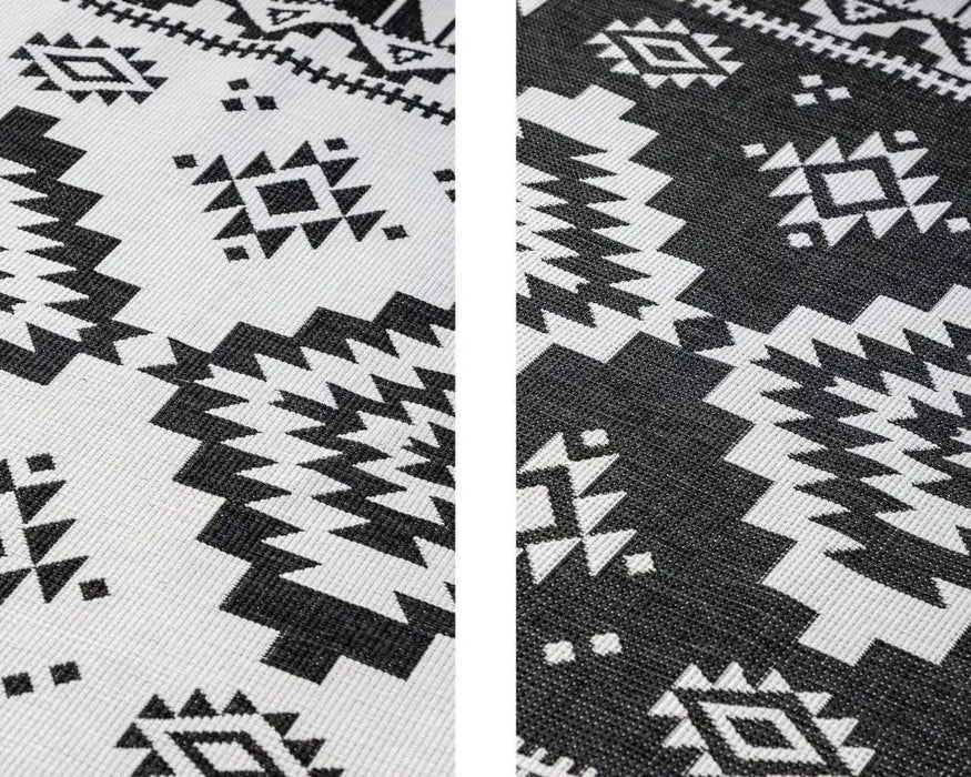 Elle Decoration gemini 106019 black Black, Ivory Outdoor  Geometric Rug.