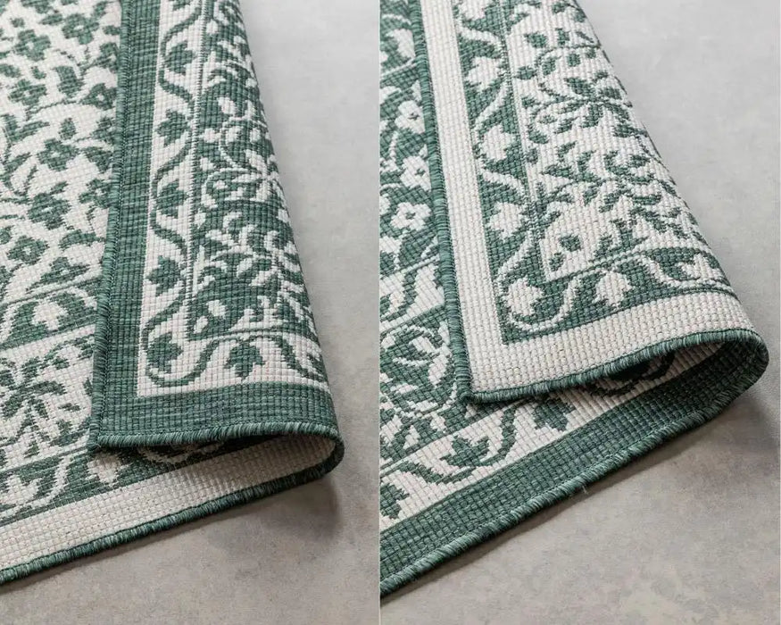 Elle Decoration gemini 106025 green Green, Ivory Outdoor  Geometric Rug.