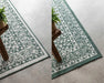 Elle Decoration gemini 106025 green Green, Ivory Outdoor  Geometric Rug.