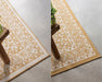 Elle Decoration gemini 106027 ochre Yellow, Ivory Outdoor  Geometric Rug.