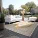 Elle Decoration gemini 106027 ochre Yellow, Ivory Outdoor  Geometric Rug.