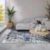 Elle Decoration imagination v2 hans 106035 dark blue beige Blue Living Room Geometric Rug.