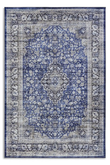 Freundin Home asya 106039 dark blue cream Blue Living Room  Rug.
