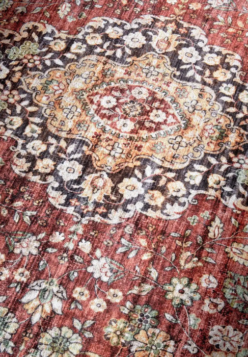 Freundin Home asya 106040 red blue Red Living Room  Rug.