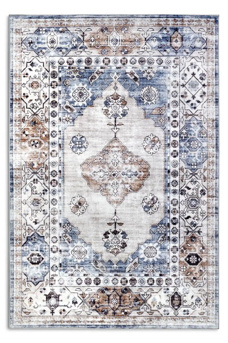 Freundin Home asya 106046 blue copper Blue Living Room  Rug.