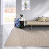 Elle Decoration delhi 106053 linen white Ivory Living Room Wool Rug.