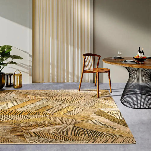 Villeroy and Boch kollektion 1767 106059 gold black Yellow Living Room  Rug.