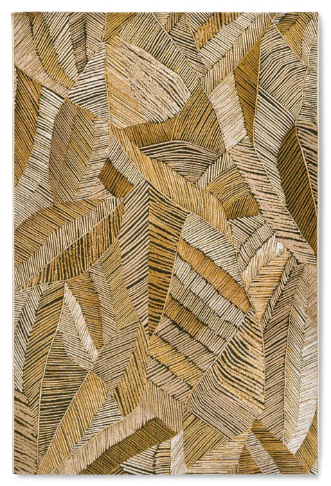 Villeroy and Boch kollektion 1767 106059 gold black Yellow Living Room  Rug.