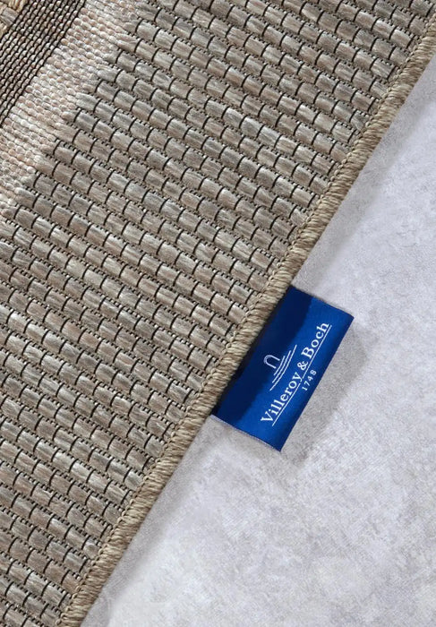 Villeroy and Boch kollektion 1836 indoors or outdoors 106076 natural brown Brown, Beige Living Room Flat Weave Rug.