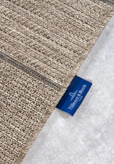 Villeroy and Boch kollektion 1836 indoors or outdoors 106077 natural brown Brown, Beige Living Room Flat Weave Rug.