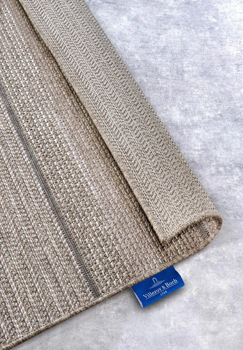 Villeroy and Boch kollektion 1836 indoors or outdoors 106077 natural brown Brown, Beige Living Room Flat Weave Rug.