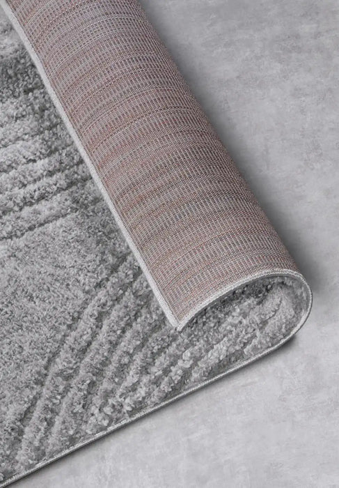 Elle Decoration elle gallery 106085 light grey Grey Living Room Geometric Rug.