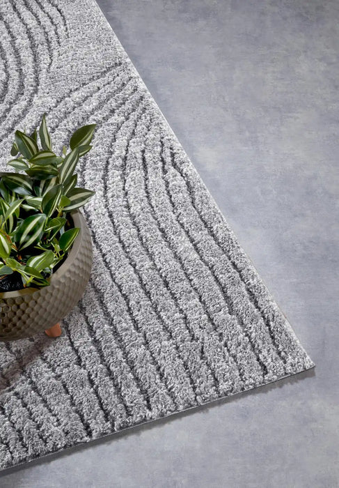 Elle Decoration elle gallery 106085 light grey Grey Living Room Geometric Rug.