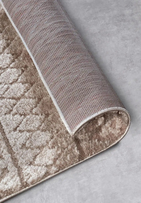 Elle Decoration elle gallery 106094 beige Beige Living Room Geometric Rug.