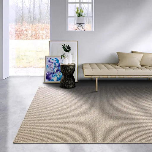 Villeroy and Boch 1843 106100 natural beige Beige Living Room Wool Rug.