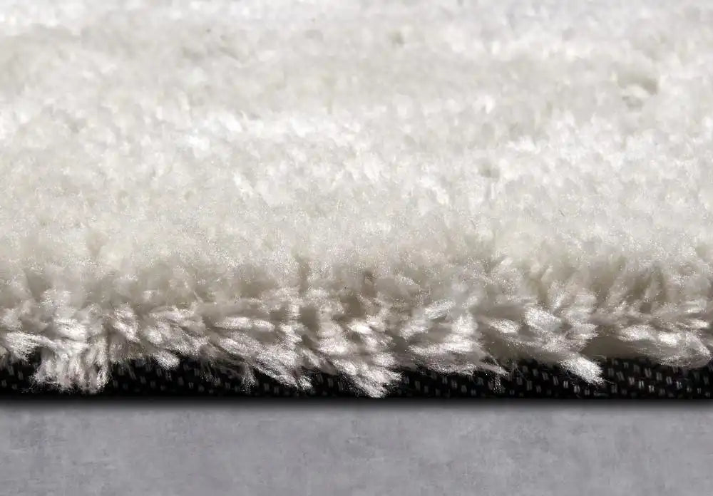 Hanse Home myk 106112 ivory white Ivory Living Room Shaggy Rug.