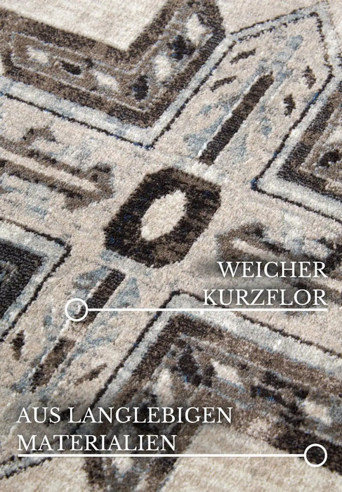 Villeroy and Boch kollektion 1869 106124 brown cream Brown, Cream Living Room  Rug.