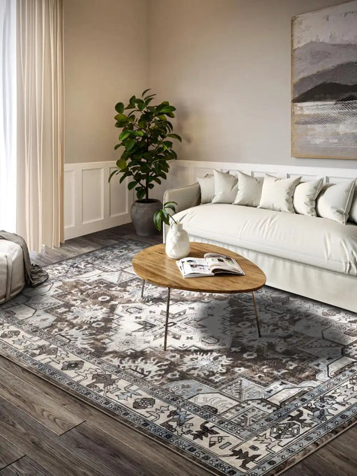 Villeroy and Boch kollektion 1869 106124 brown cream Brown, Cream Living Room  Rug.