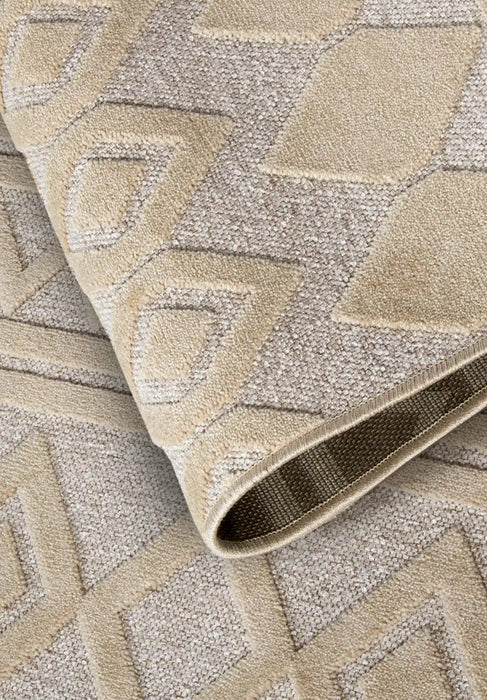 Villeroy and Boch 1879 106137 cream Cream Living Room Geometric Rug.