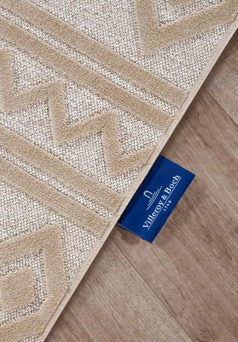Villeroy and Boch 1879 106137 cream Cream Living Room Geometric Rug.