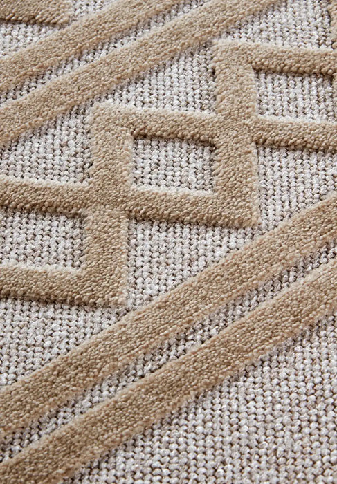 Villeroy and Boch 1879 106137 cream Cream Living Room Geometric Rug.