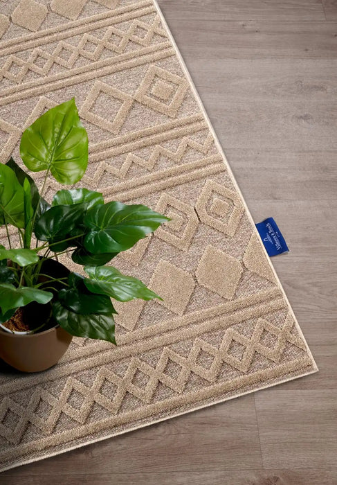 Villeroy and Boch 1879 106138 natural grey beige Beige Living Room Geometric Rug.