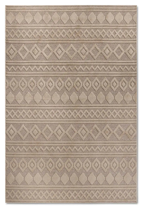 Villeroy and Boch 1879 106138 natural grey beige Beige Living Room Geometric Rug.