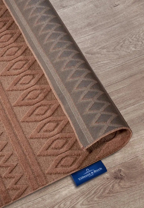 Villeroy and Boch 1879 106139 natural copper Orange Living Room Geometric Rug.
