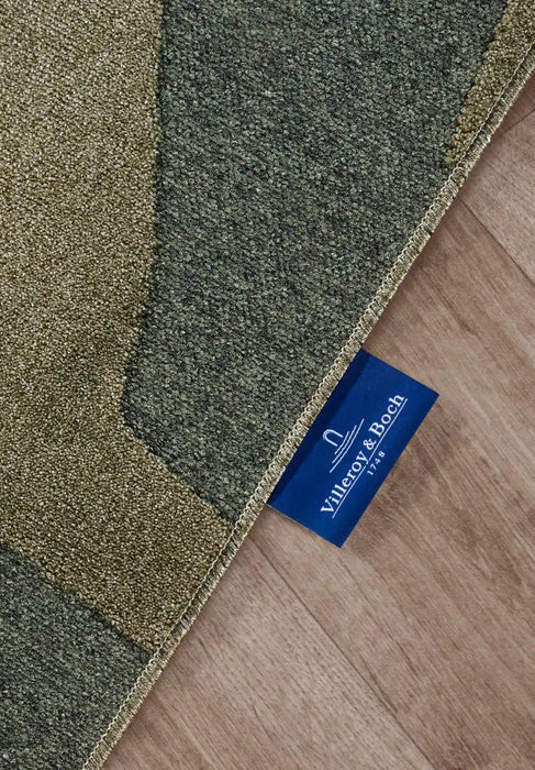 Villeroy and Boch 1879 106141 jungle green Green Living Room Geometric Rug.
