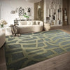 Villeroy and Boch 1879 106141 jungle green Green Living Room Geometric Rug.