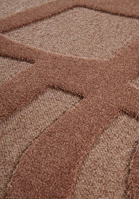 Villeroy and Boch 1879 106143 natural copper Orange Living Room Geometric Rug.