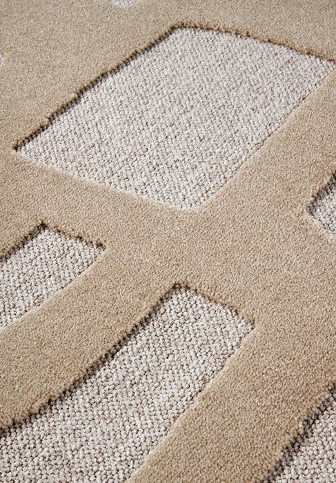 Villeroy and Boch 1879 106144 cream Ivory Living Room Geometric Rug.