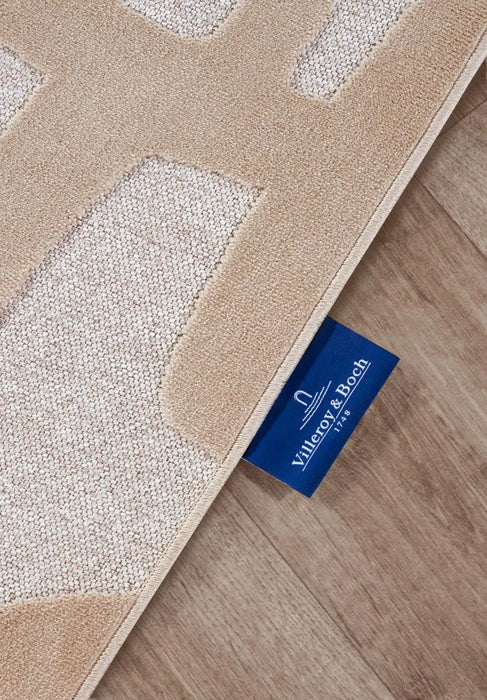 Villeroy and Boch 1879 106144 cream Ivory Living Room Geometric Rug.