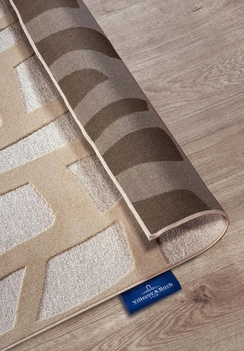 Villeroy and Boch 1879 106144 cream Ivory Living Room Geometric Rug.