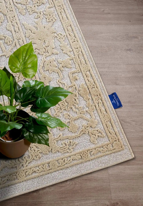 Villeroy and Boch 1879 106146 cream Ivory Living Room Geometric Rug.