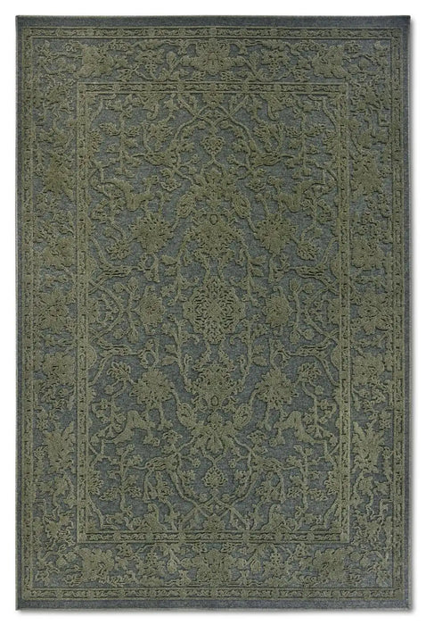 Villeroy and Boch 1879 106148 jungle green Green Living Room Geometric Rug.