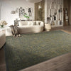 Villeroy and Boch 1879 106148 jungle green Green Living Room Geometric Rug.
