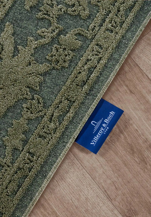 Villeroy and Boch 1879 106148 jungle green Green Living Room Geometric Rug.