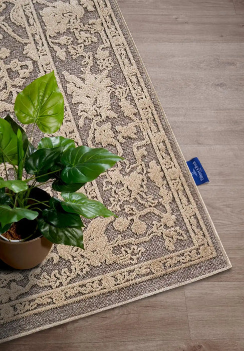 Villeroy and Boch 1879 106149 natural grey beige Grey, Beige Living Room Geometric Rug.