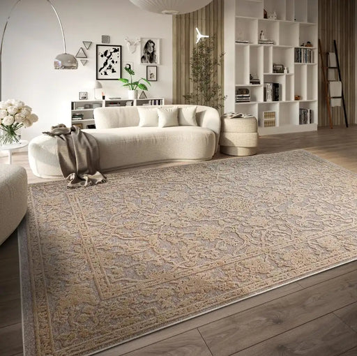 Villeroy and Boch 1879 106149 natural grey beige Grey, Beige Living Room Geometric Rug.