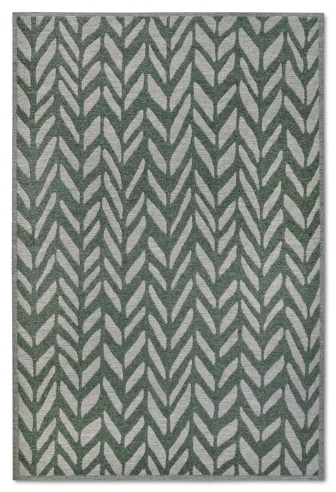 Villeroy and Boch 1883 indoor outdoor 106157 jungle green Green Living Room Washable Rug.