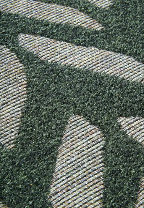 Villeroy and Boch 1883 indoor outdoor 106157 jungle green Green Living Room Washable Rug.