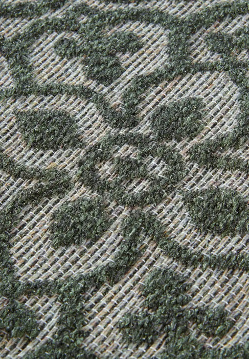 Villeroy and Boch 1883 indoor outdoor 106158 jungle green Green Living Room Washable Rug.