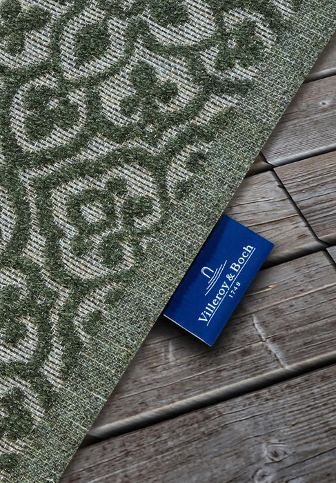 Villeroy and Boch 1883 indoor outdoor 106158 jungle green Green Living Room Washable Rug.