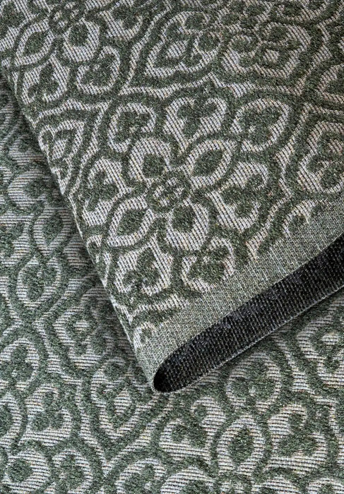 Villeroy and Boch 1883 indoor outdoor 106158 jungle green Green Living Room Washable Rug.