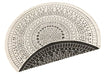 NorthRugs twin reversible circles indoor outdoor 13101 black cream Black, Cream Living Room  Rug.