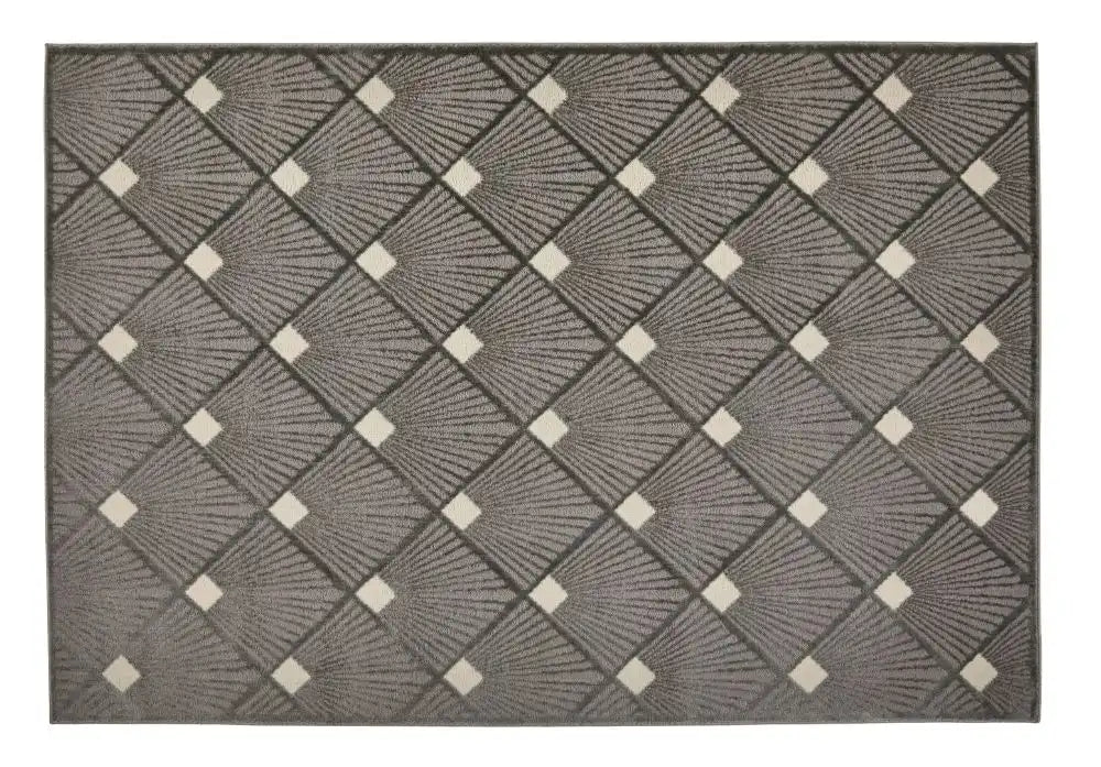 Oriental Weavers manhattan ow 1336 y grey Grey Living Room Geometric Rug.