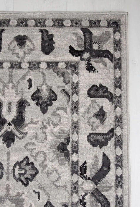Rug Style balletto 13na anthracite ochre Grey Living Room Geometric Rug.